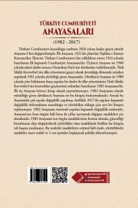 TÜRKİYE CUMHURİYETİ ANAYASALARI (1982-2017)
